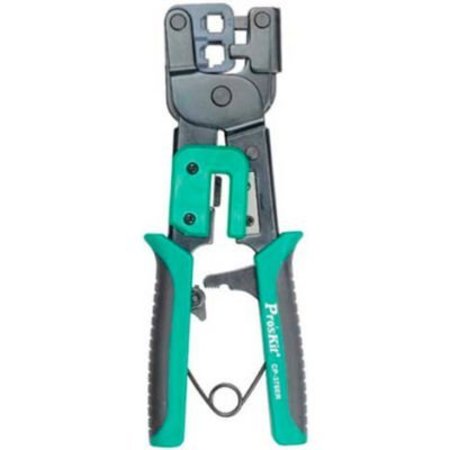 ECLIPSE ENTERPRISES Eclipse Tools 300-063 Ratcheted Modular Plug Crimper, For Use W/6 & 8 Position Plugs, Gray/Blue 300-063